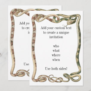 Convite Répteis Antigos, Serpentes Entrelaçadas ou Borda d