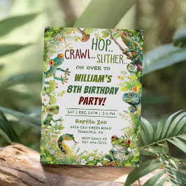 Convite Réptil Show 8ª Festa de aniversário