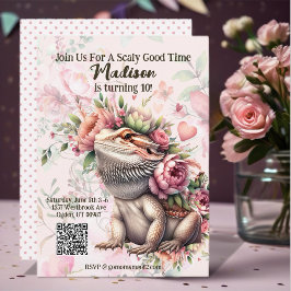 Convite Reptile Lizard Birthday