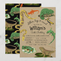 Reptile, Lizards & Amphibians Kids Birthday Kraft