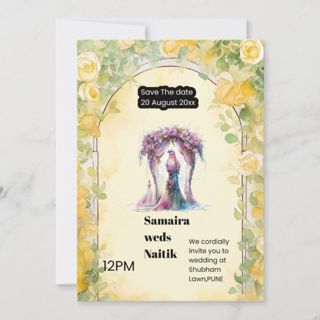 Convite Reserve a Data (Frente)