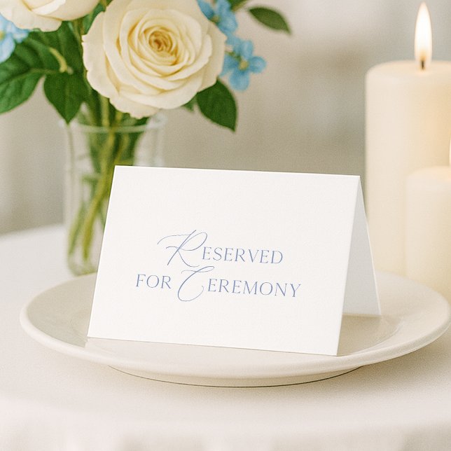 Convite  “Reserved for Ceremony” Wedding Seating Card (Criador carregado)