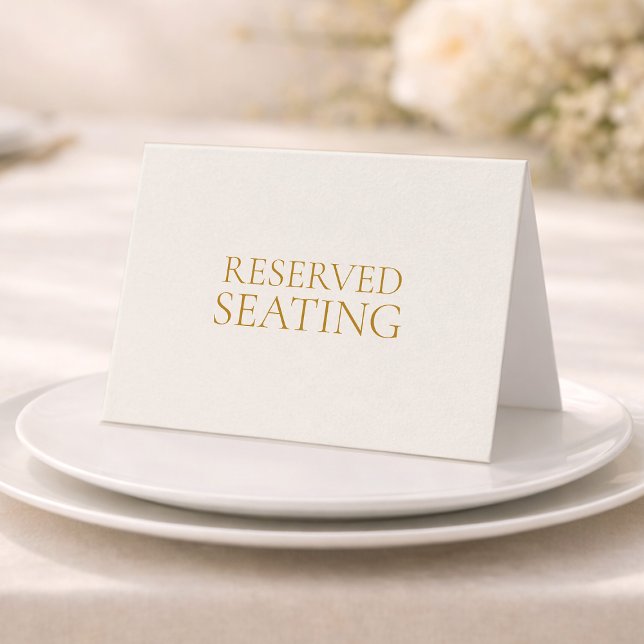 Convite Reserved Seating Wedding Sign Card (Criador carregado)