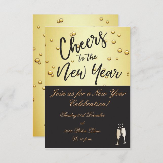 Convite Resíduo metálico 3,5" x 5", envelopes brancos (Frente/Verso)