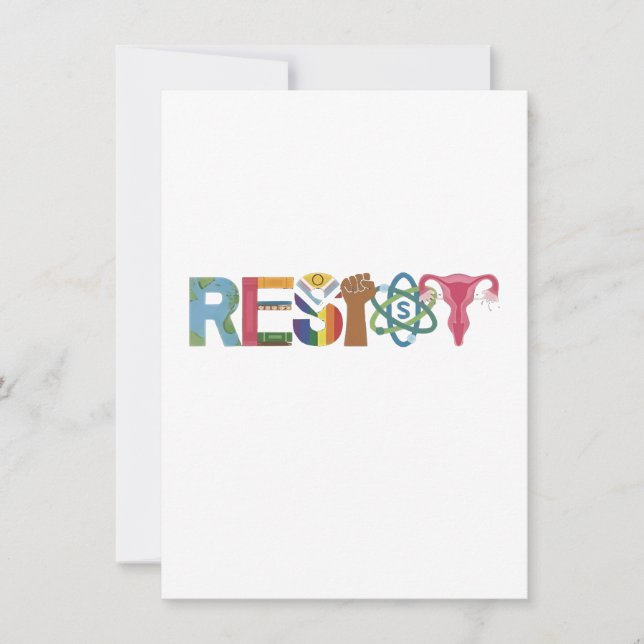 Convite Resistência à Camisa Combater o Resistente Protest (Frente)