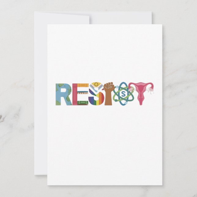 Convite Resistência à Camisa Combater o Resistente Protest (Frente)