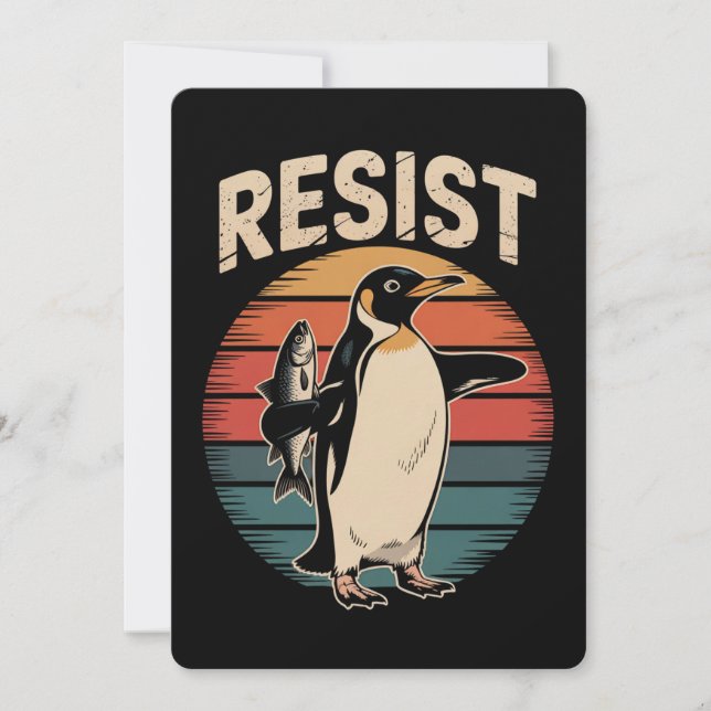 Convite Resistência ao ativismo dos pinguins Protesto Tari (Frente)