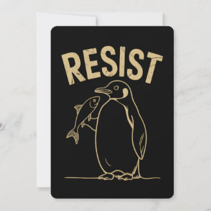 Convite Resistência ao ativismo dos pinguins Protesto Vint