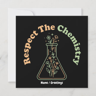 Convite Respeite A Química Retro Botânica Ciência