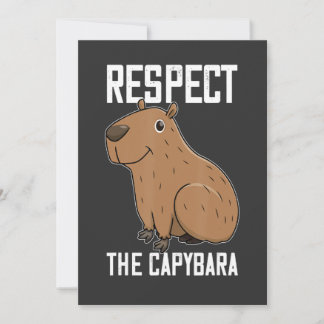 Convite Respeite O Capybara Roedor Engraçado Foto Capibara