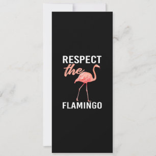 Convite Respeite O Flamingo   Amante Engraçado de Flamingo