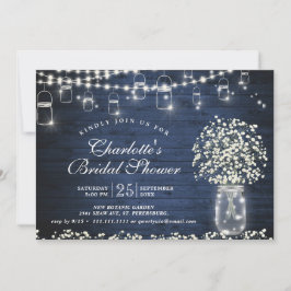 Convite Respiração do bebê Mason Jar Chá de panela Russo A