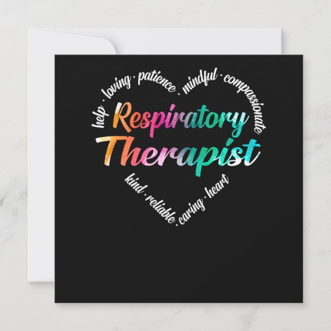 Convite Respiratory Therapist Respiratory Therapist Heart  (Frente)