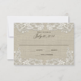 Convite Resposta de Casamento de Design de Locais Florais