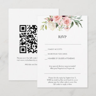 Convite Resposta de Casamento em Código QR Online / Correi