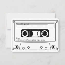 Convite Resposta de Casamento em Fita de Música Retro Esti
