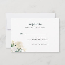 Convite Resposta de Casamento Rosa Romântica com Brilho