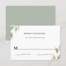 Resposta de RSVP de casamento floral rosa clássico