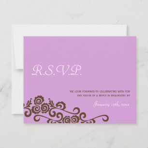 Convite Resposta de RSVP de casamento moderno de pássaros