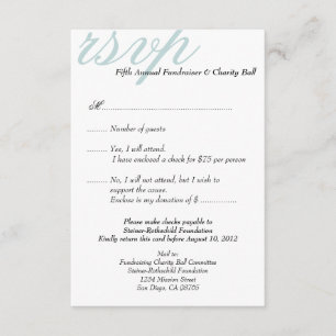 Convite Resposta de RSVP elegante para o evento de Silver 