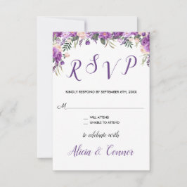 Convite Resposta de RSVP Floral Primavera Verão