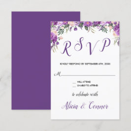 Convite Resposta de RSVP Floral Primavera Verão