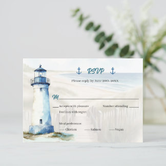 Convite Resposta de RSVP para Casamento com Aquarela na Co
