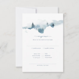 Convite Resposta de RSVP+REFEIÇÃO para Casamento em Montan