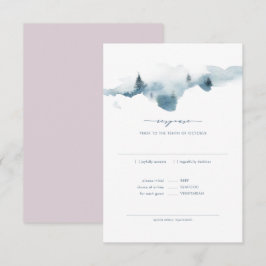 Convite Resposta de RSVP+REFEIÇÃO para Casamento em Montan