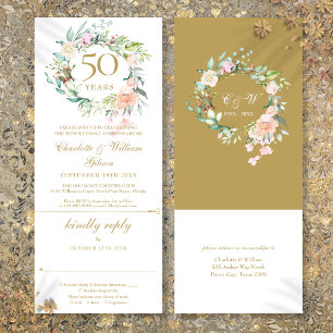 Convite Resposta para Aniversário de Bodas de Ouro 50 anos
