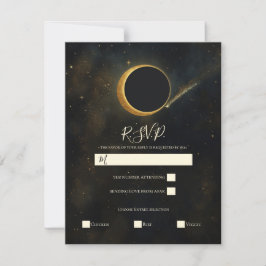 Convite Resposta para Casamento Celestial Eclipse Poeira E