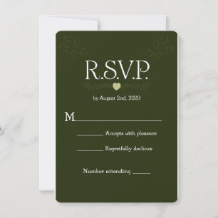 Convite Resposta RSVP de Casamento da Floresta Botânica Ve