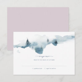 Convite Resposta RSVP de Casamento Misty Mounains