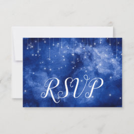 Convite Resposta RSVP de Estrelas Celestiais da Galáxia do