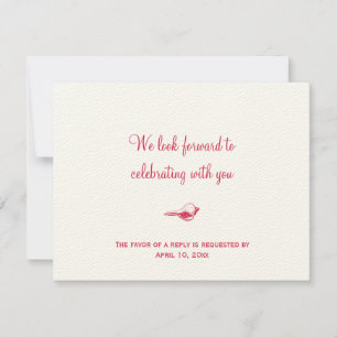 Convite resposta RSVP de invólucro de concha de casamento 