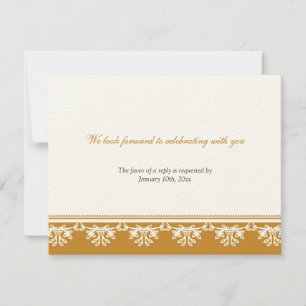 Convite Resposta rsvp do casamento da fronteira do filigre