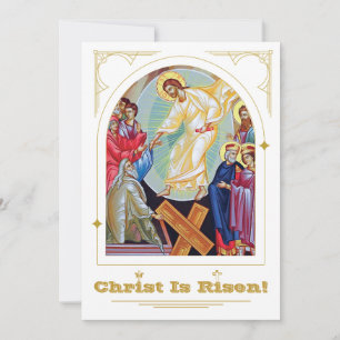 Convite Ressurreição de Cristo "Anastasis" Páscoa Ortodoxa