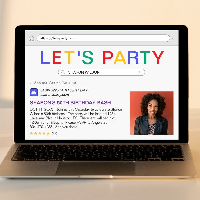 Convite Resultado da Pesquisa - 50ª Festa de aniversário (Criador carregado)