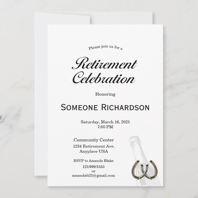 Convite Retirement Party Announcement Western theme (Frente)