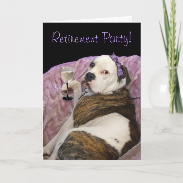 Convite Retirement party olde english bulldogge invitation (Frente)