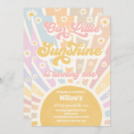 Convite Retrai A Nossa Pequena Festa De primeiro aniversar