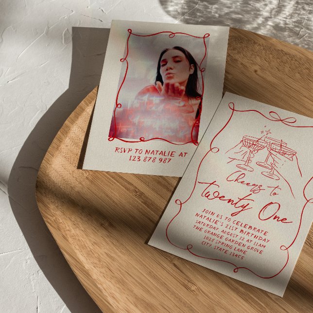 Convite Retrair Arco De Mão Para Vinte E Um Aniversário (Criador carregado)