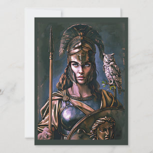 Convite Retrato Colorido "Lealdade feroz de Athena"