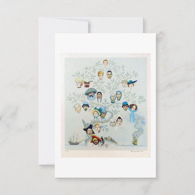 Convite Retrato da Árvore Familiar 1959 (Frente)