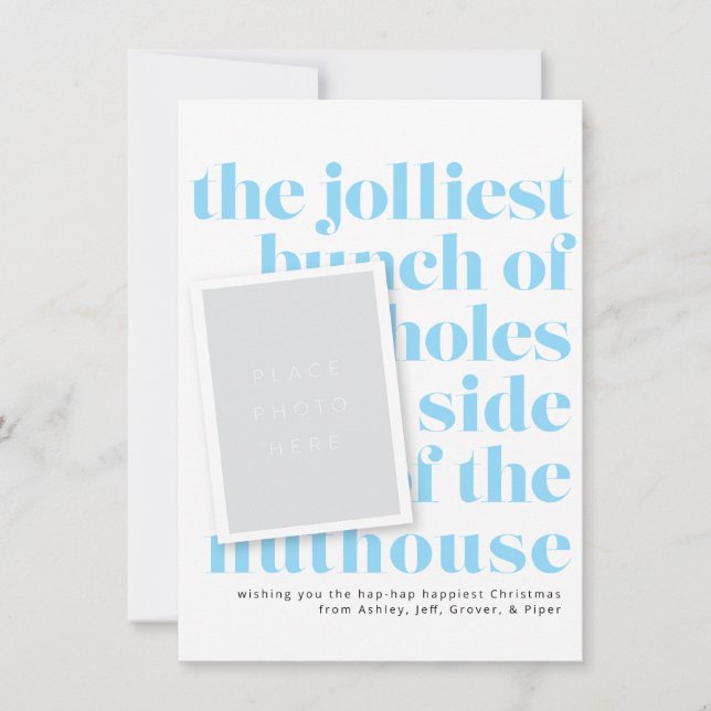 Convite Retrato da Tradição de Férias do Grupo Mais Alegre (Frente)