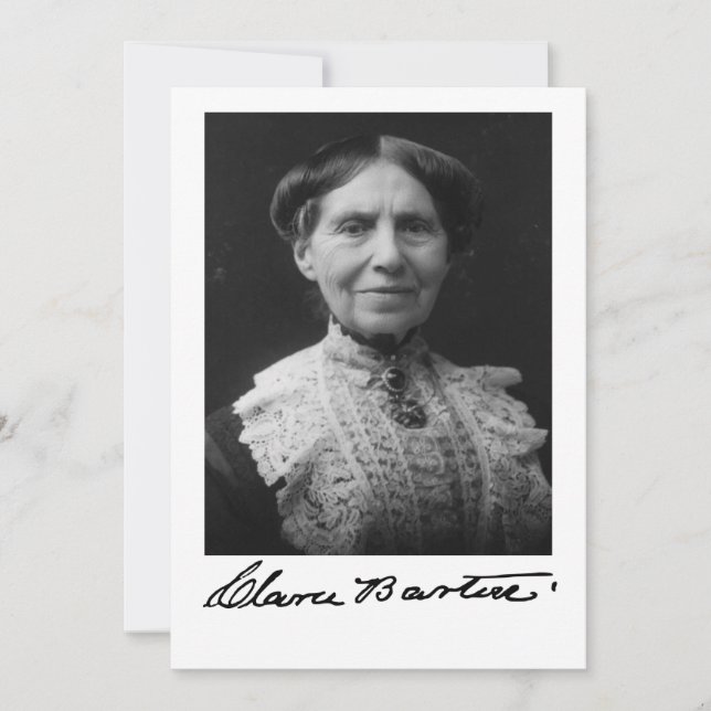 Convite Retrato de Clara Barton (Frente)