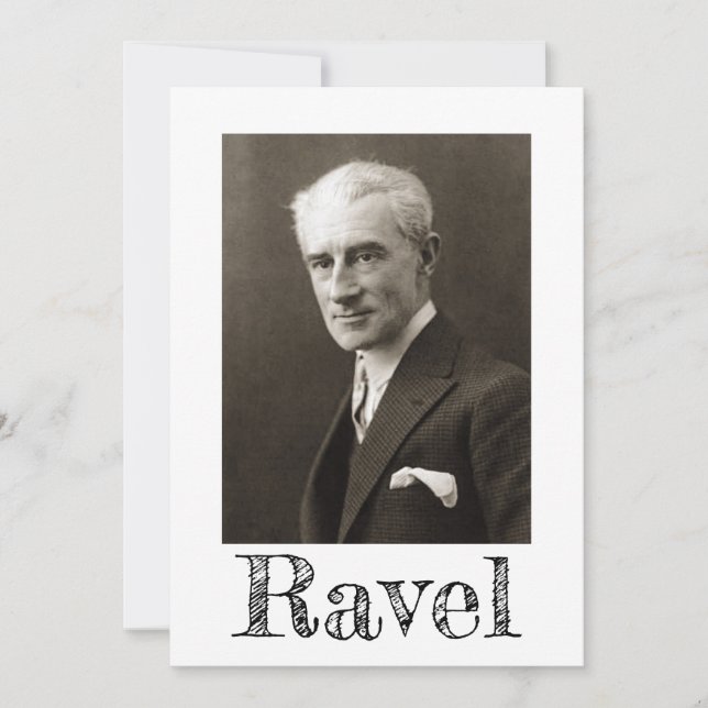 Convite Retrato de Maurice Ravel (c. 1925) (Frente)