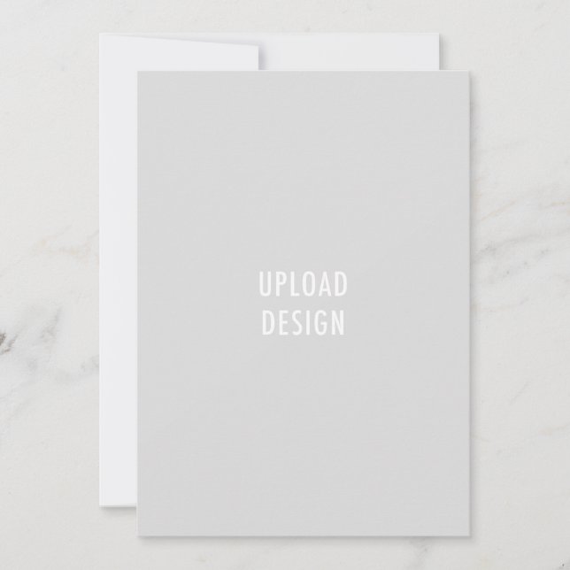Convite Retrato de placa plana 5x7 Carregue seu Design (Frente)