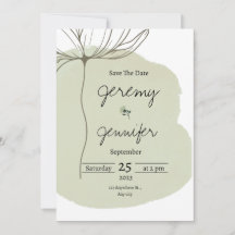 Retrato Minimalista em Aquarela Verde