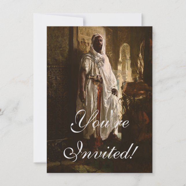 Convite Retrato Principal de Pintura Africana (Frente)